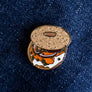 Tiny Enamel Bagel & Lox Food Lapel Pin