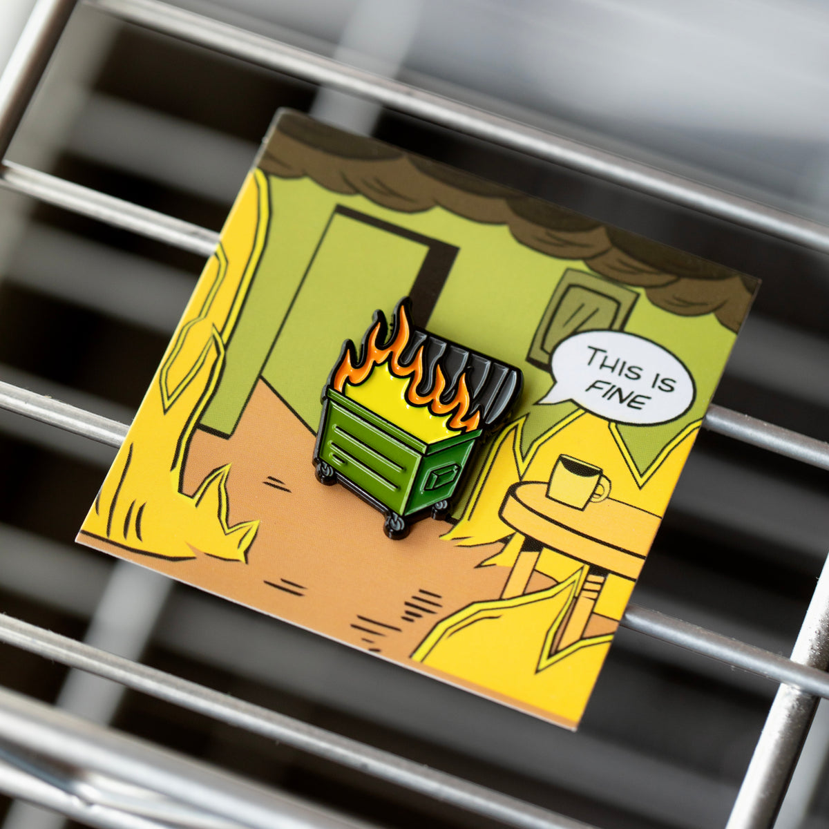 Dumpster Fire Pin – Mover & Shaker Co