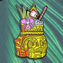 Flaming Tiki Drink Nerd Pins Pin