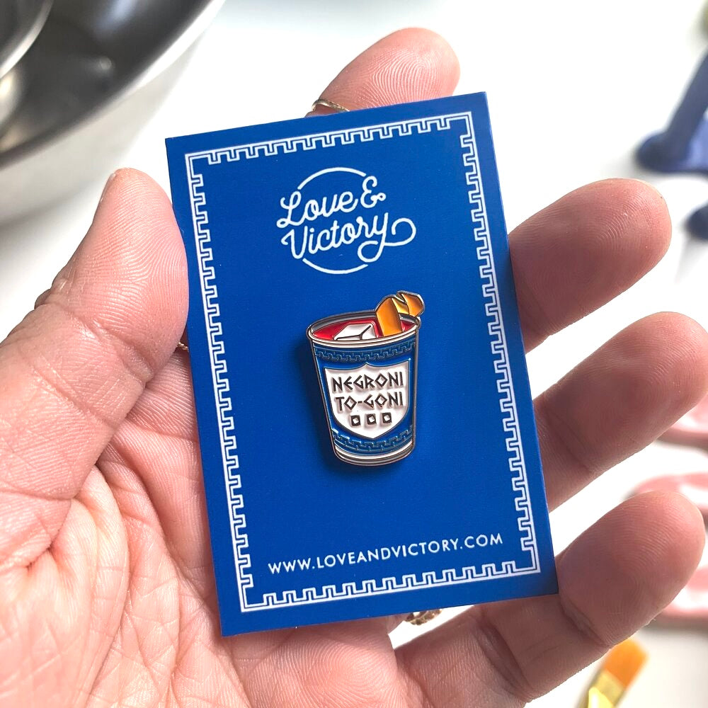 Negroni To-goni Cocktail L&V Pin – Mover & Shaker Co