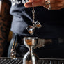Mini Bell Jigger Keychain – Precision in Your Pocket