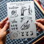 Carmy Carmine Inspired Tattoo Sticker Sheet
