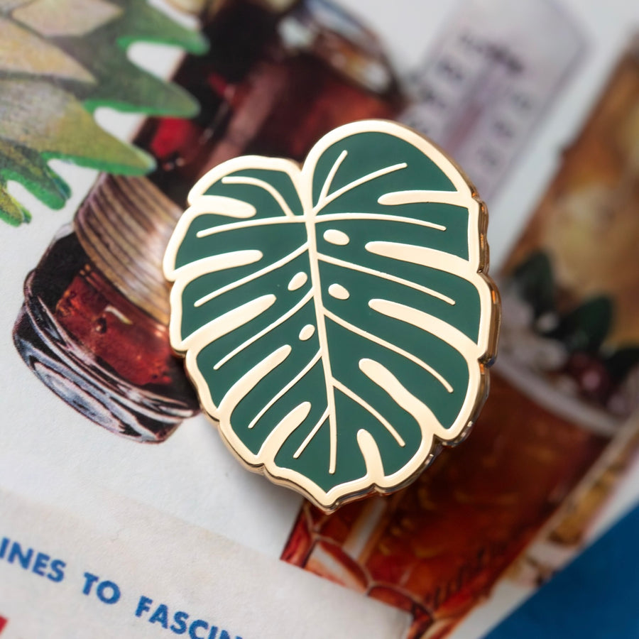 Monstera Enamel Pin