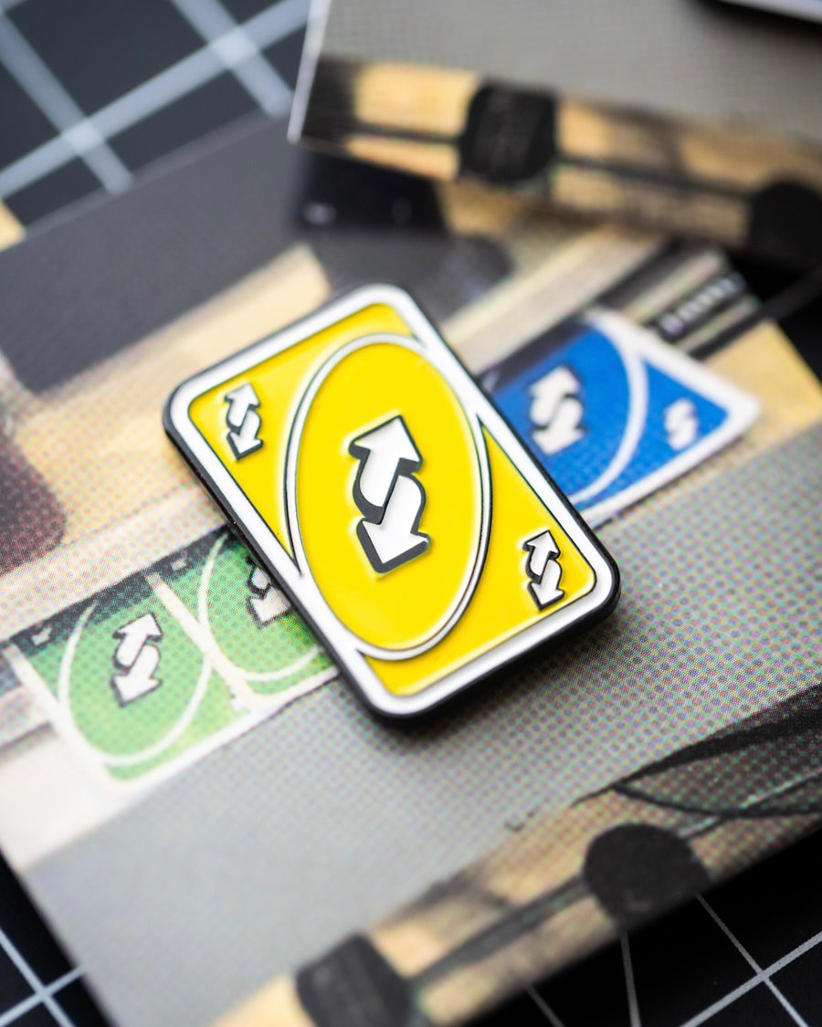 Uno Reverse Enamel Pin – Mover & Shaker Co