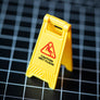 Miniature Wet Floor Sign (Plastic - 1.9")