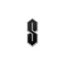 A stylized black and silver letter 'S' emblem centered on a plain white background.