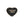 A heart-shaped enamel pin with a black face, gold border, and gold lettering that reads 'CREAMY PINTS' on a plain white background.