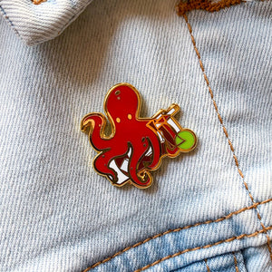 Stormy Octopus Pin