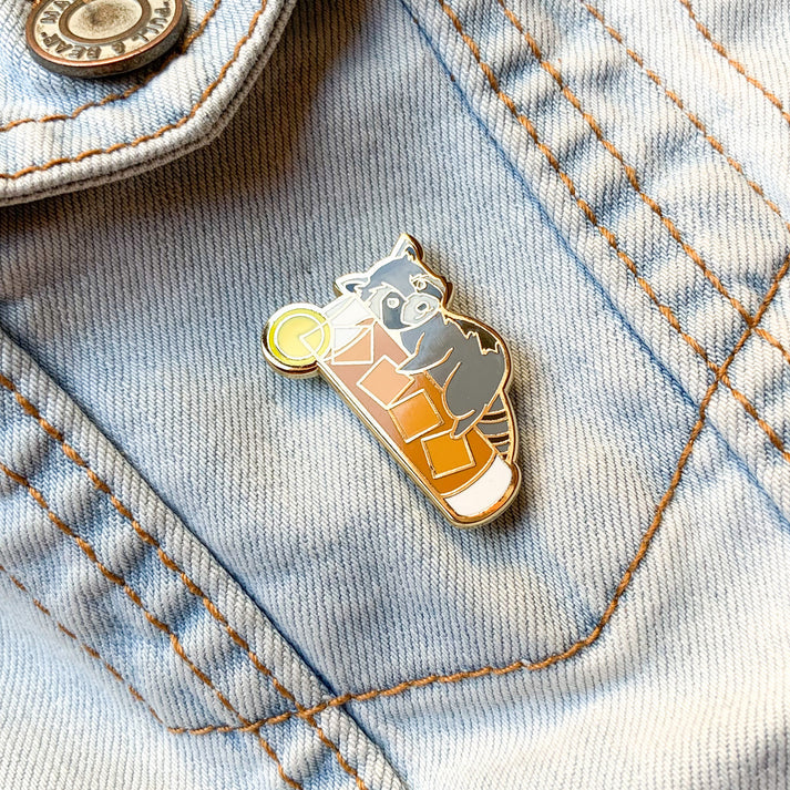 Trash Panda Iced Tea Pin