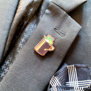 Moscow Mule Cocktail Critters Pin