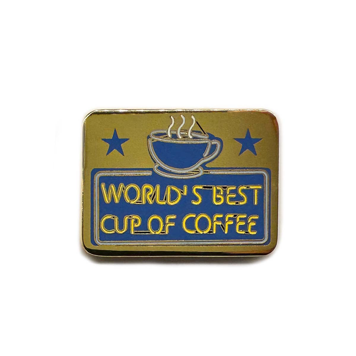 World's Best Cup of Coffee Enamel Pin