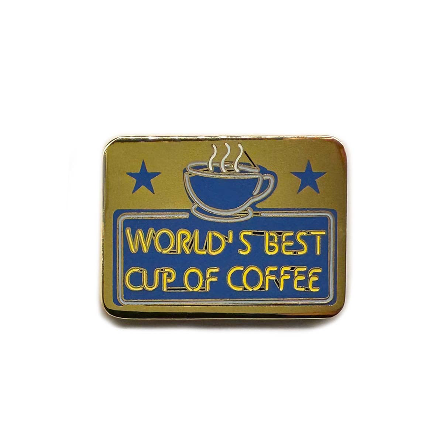 World's Best Cup of Coffee Enamel Pin