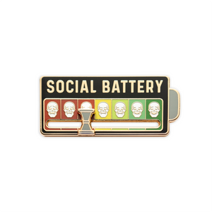 Social Battery Enamel Pin