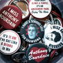 I Miss Anthony Bourdain Portrait Button