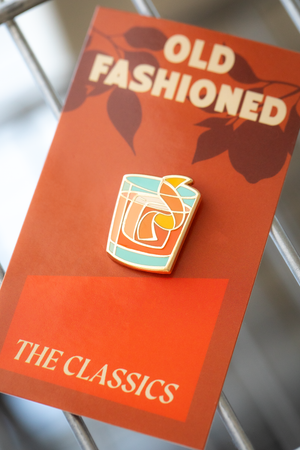 Old Fashioned Classic Cocktail Enamel Pin