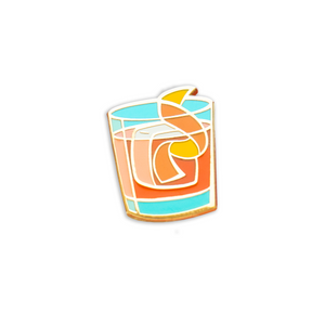 Old Fashioned Classic Cocktail Enamel Pin