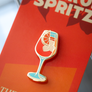 Aperol Spritz Classic Cocktail Enamel Pin