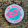I'm Single Let's Mingle Worm Button