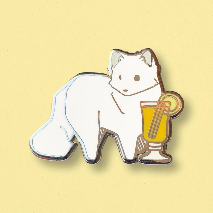 Arctic Fox x Hot Toddy Cocktail Critters Pin