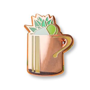 Moscow Mule Cocktail Critters Pin