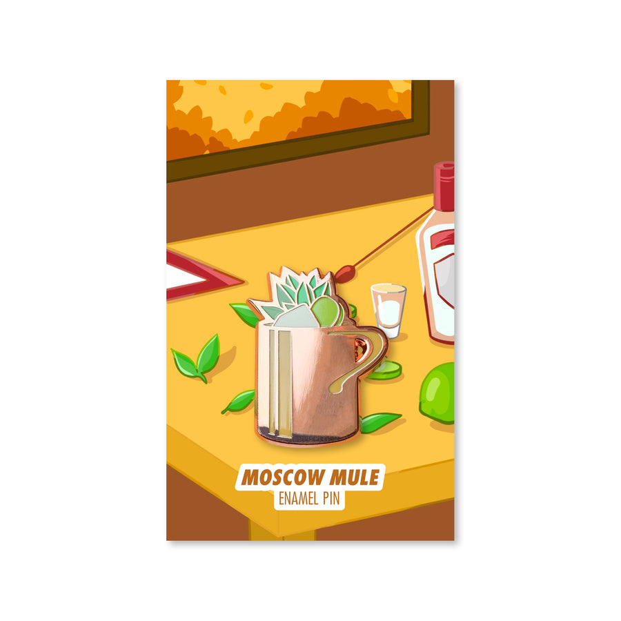 Moscow Mule Cocktail Critters Pin