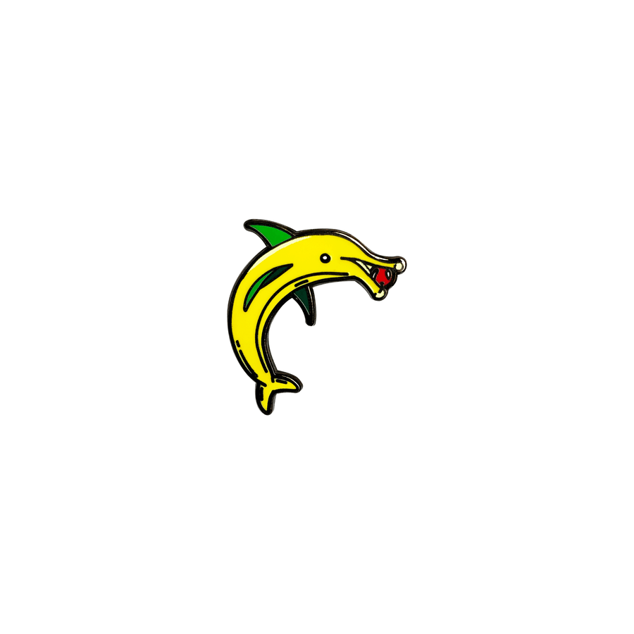 Banana Dolphin Pin