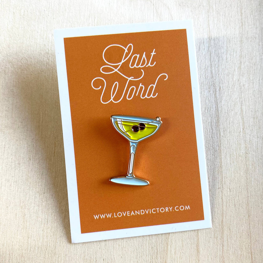 Last Word Cocktail Enamel Pin