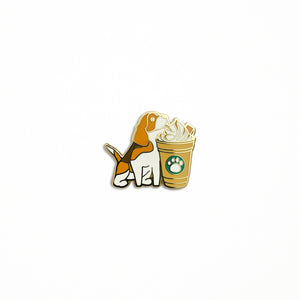 Beagle x Caramel Frappee Pin