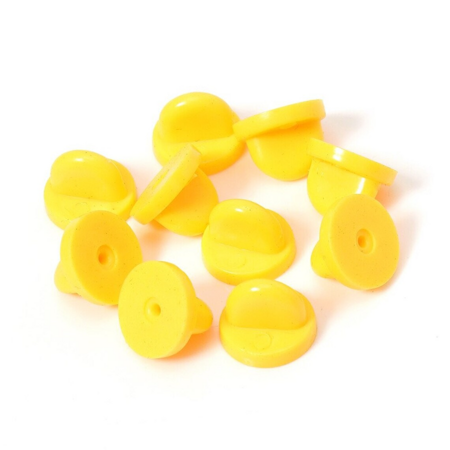Color Rubber Pin Backs (10 Pack)